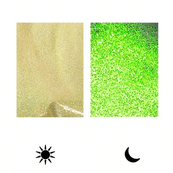 Glow in the Dark Blue or Green Light Luminous Nail Powder Glitter - Picture 3 of 6